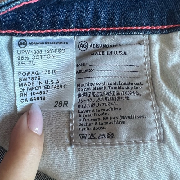 AG Adriano Goldschmied Women's Blue Denim Cigarette Jeans. Size 28R -Gently Used - Picture 12 of 13